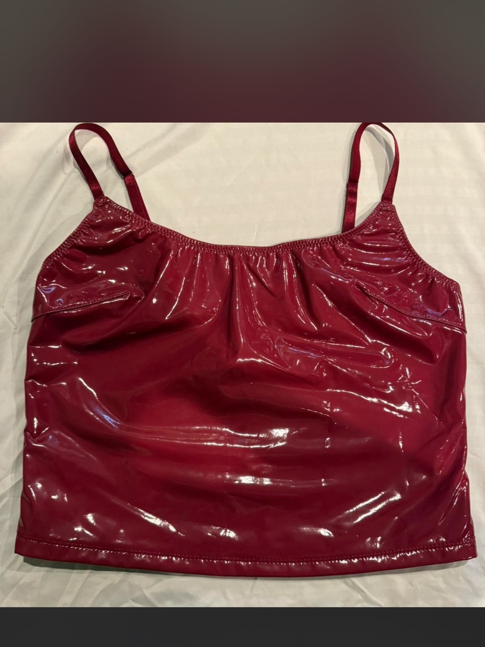 Maroon Vinyl Tank Top